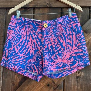 LILLY PULITZER Callahan Shorts Rolling in the Grass Zebra Sz 0